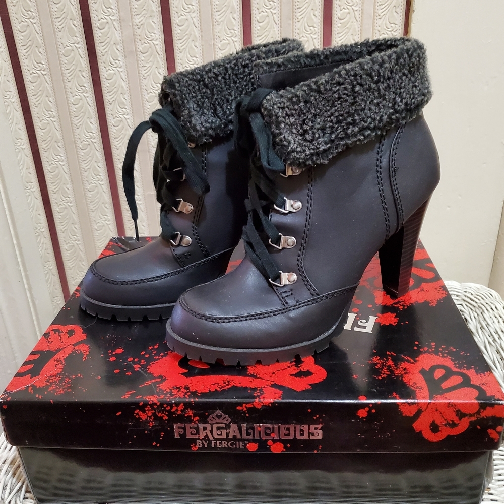 NIB Fergalicious Black Booties 9M